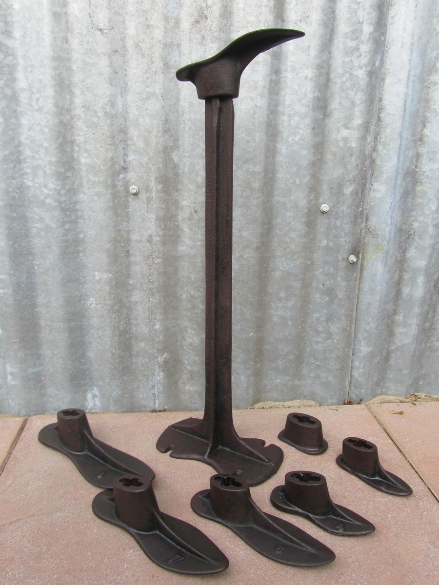 Vintage-schoenmakersstandaard-schoenmakersleest-gietijzeren-schoenvormen-Cobble-anvil-Stand-Cast-Iron-Shoe-Forms