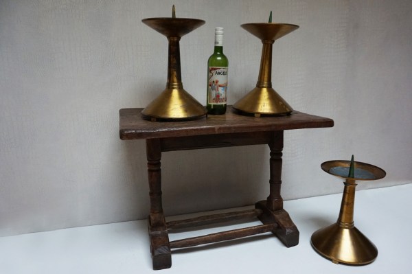 Art-Deco-candlesticks-candle-holder-church-altar-brass-antique-large-goud-koper-kerkkandelaar-kandelaar-groot