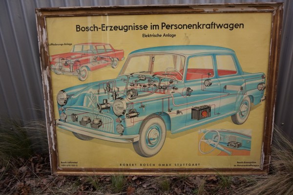Bosch-Robert-lehrmittel-motoren-personenkrafwagen-elektrische-anlage-oldtimer-garage-poster-luftfederungs-vintage
