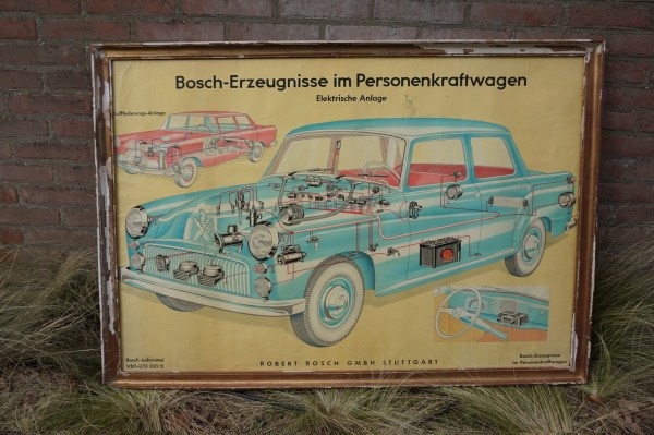 Bosch-Robert-lehrmittel-motoren-personenkrafwagen-elektrische-anlage-oldtimer-garage-poster-luftfederungs-vintage