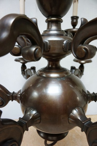 Bronzen-kroonluchter-Vlaams-Nederlands-kasteel-art-deco-bronze-castle-chandelier-Dutch-Flemisch-05