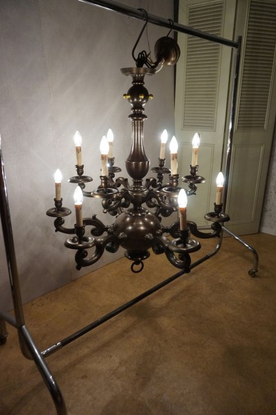 Bronzen-kroonluchter-Vlaams-Nederlands-kasteel-art-deco-bronze-castle-chandelier-Dutch-Flemisch-11