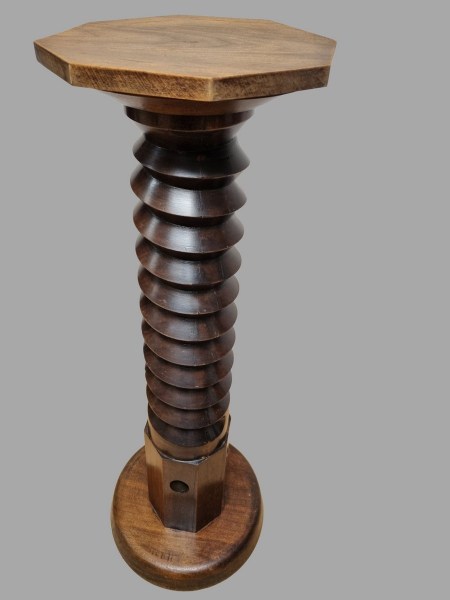 Brutalistisch-Charles-Dudouyt-wine-corkscrew-pedestal-column-gedraaide-zuil-pilaar-wijnpers-machine-age-00001