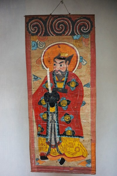 Chinese-Taoist-Yao-painting-scroll-ceremonial-temple-antique-Asian-tempelrol-schildering