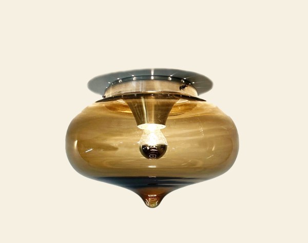 dijkstra-druppel-drop-lamp-plafondlamp-flush-mount-cieling-smoked-glass-rookglas-vintage-mid-century-Dutch-