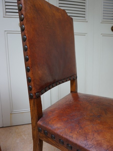 Dutch-art-deco-brown-leather-dining-chairs-antique-oak-six-eiken-eetkamerstoelen-stoelen-antiek-bruin-leren-