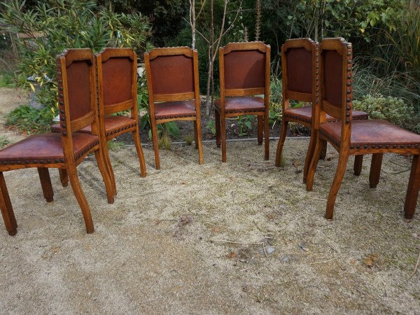 Dutch-art-deco-brown-leather-dining-chairs-antique-oak-six-eiken-eetkamerstoelen-stoelen-antiek-bruin-leren-