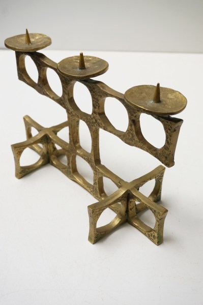 Heinz-Goll-candelabra-candlestick-kandelaar-bronze-brass-brutalist-sculptor-Austria