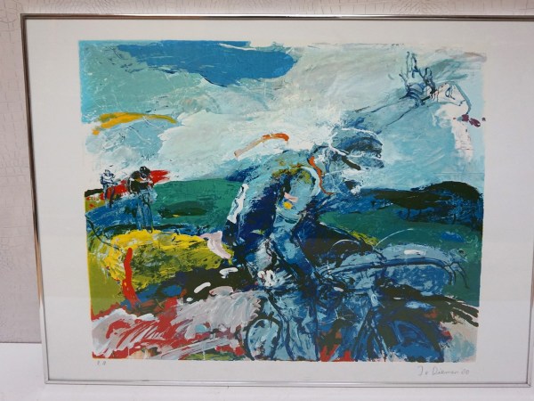 Jan-van-Diemen-wielrenners-grafiek-zeefdruk-proefdruk-eigen-afdruk-e.a.-kunstenaar-moderne-kunst-abstract-kleurrijk-00001