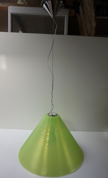 Leucos-Solaris-Murano-Toso-Massari-green-groen-iridescent-iriserende-kap-hanglamp-diffuser-vintage-chandelier