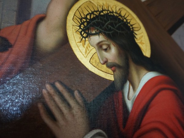Neo-gotische-gothic-stationofthecross-kruisweg-statie-antiek-kerk-schilderij-painting-Jesus-Christ-cross-00003