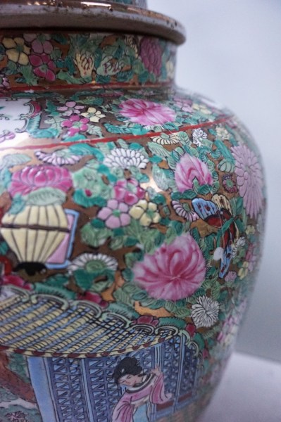 Oriental-Ceramic-Chinese-Ginger-urns-art-deco-Canton-famille-rose-dekselvazen-large-grote-