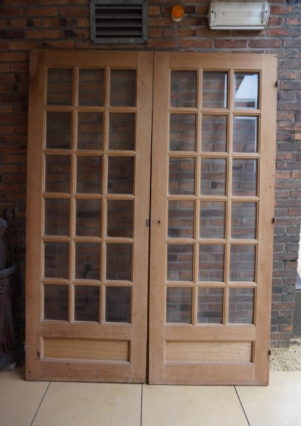 oude-antieke-amerikaans-grenen-houten-dubbele-deuren-ensuite-facet-geslepen-glas