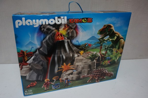 Playmobil-T-Rex-Saichania-vulkaan-Dino-5230-doos-ongeopend-box-closed