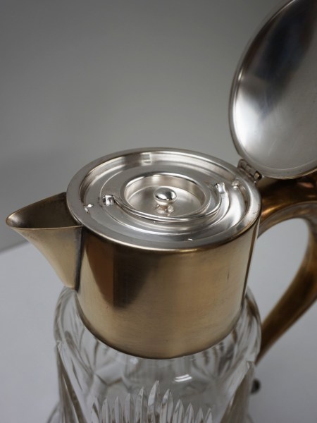 Vintage-geslepen-kristallen-vergulde-schenkkan-waterkan-wijnkan-karaf-ijs-oude-cut-crystal-glass-pitcher-gilded