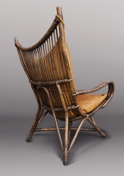 bamboo-bamboe-rattan-lounge-chair-rotan-hoge-fauteuil-vintage-leather-high-fan-back-Rohe-Noordwolde-jaren-70-1970s-1