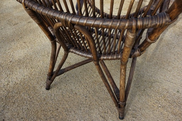 bamboo-rattan-vintage-leather-lounge-chair-high-fan-back-Rohe-Noordwolde-bamboe