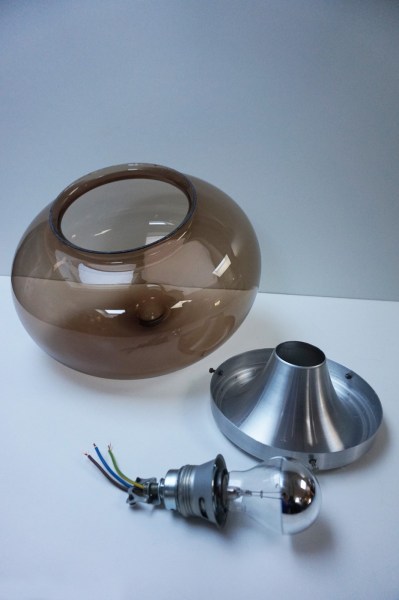 dijkstra-druppel-drop-lamp-plafondlamp-flush-mount-cieling-smoked-glass-rookglas-vintage-mid-century-Dutch-