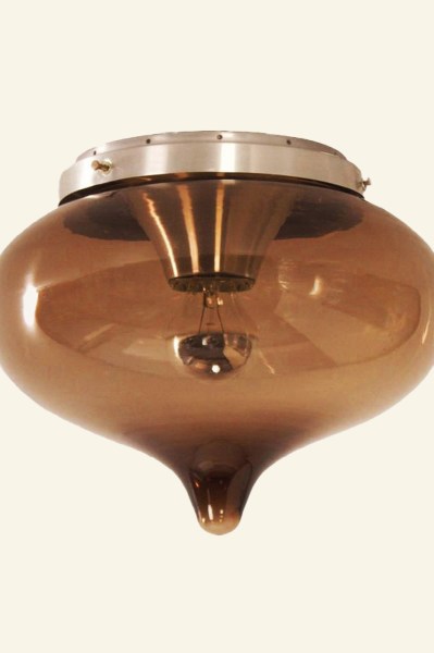 dijkstra-druppel-drop-lamp-plafondlamp-flush-mount-cieling-smoked-glass-rookglas-vintage-mid-century-Dutch-
