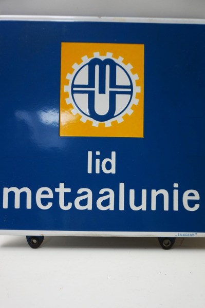 emaille-bord-metaalunie-logo-Langcat-Bussum-eigendom-enamel-sign-02