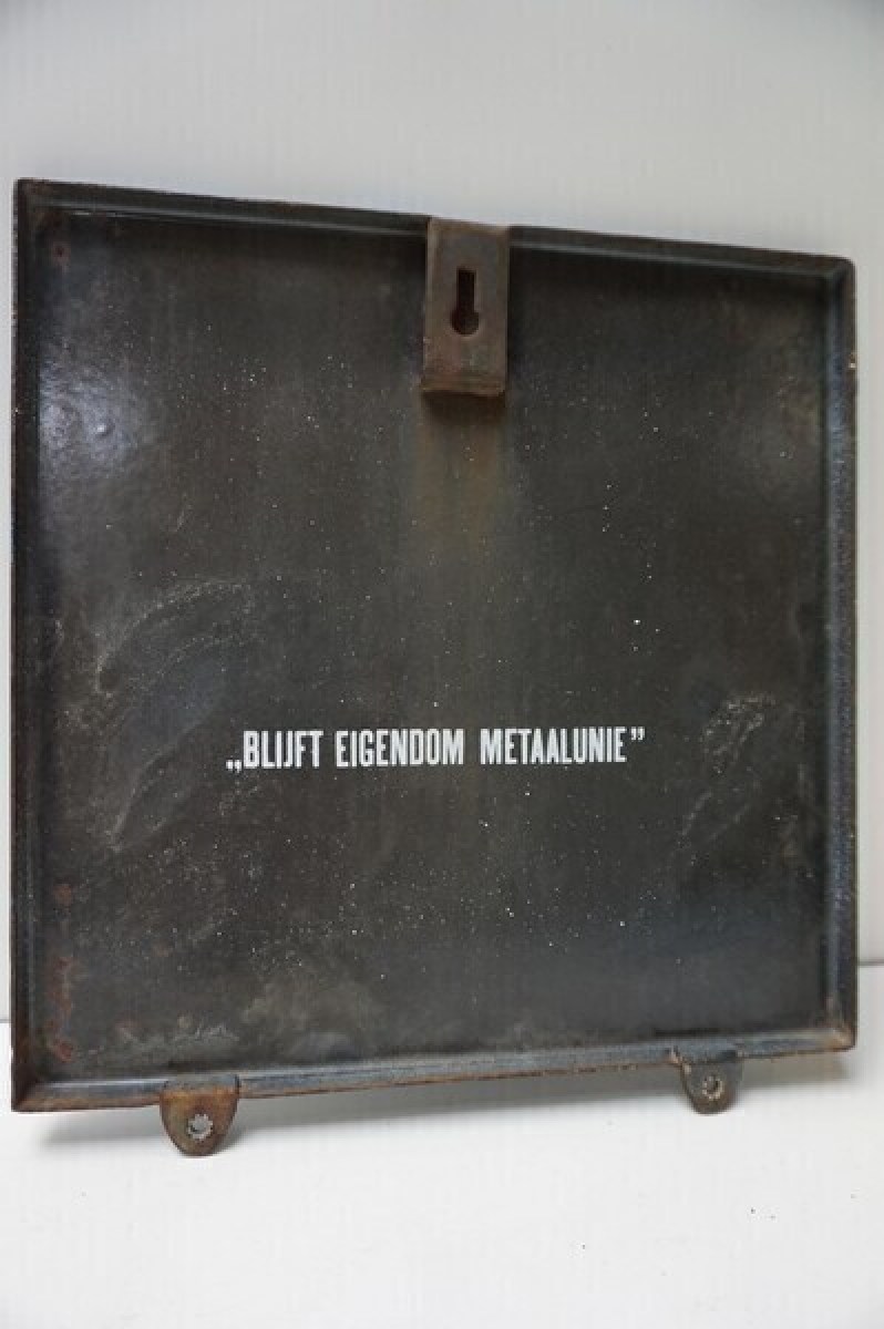 emaille-bord-metaalunie-logo-Langcat-Bussum-eigendom-enamel-sign-03