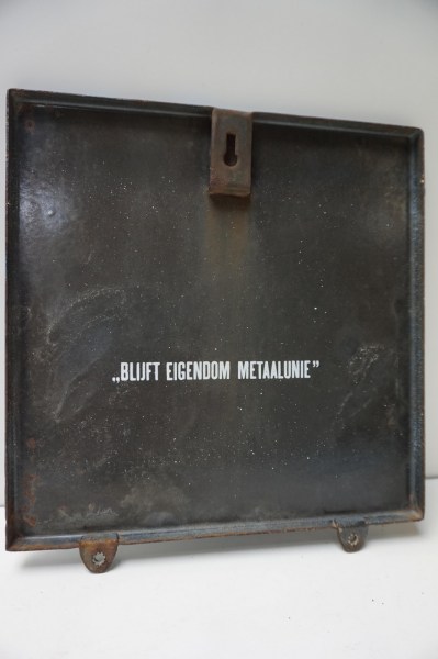 emaille-bord-metaalunie-logo-Langcat-Bussum-eigendom-enamel-sign-03