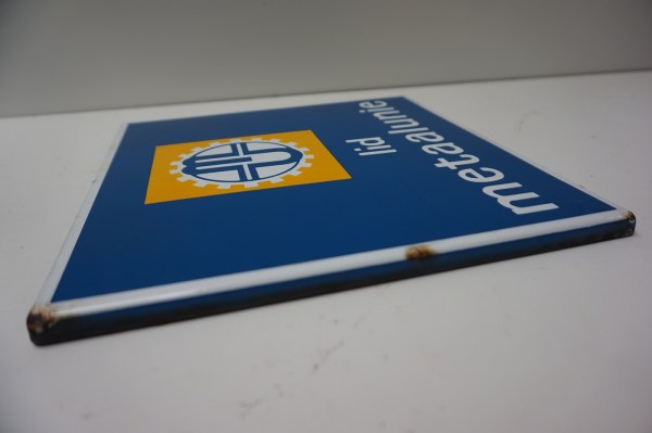 emaille-bord-metaalunie-logo-Langcat-Bussum-eigendom-enamel-sign-04