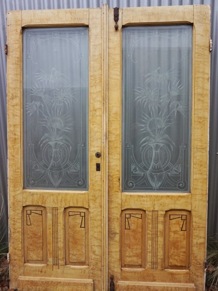 gestraalde-geetste-dubbele-deuren-paneeldeuren-houten-koppel-set-van-2-antieke-art-deco-distels-palmblad-00015