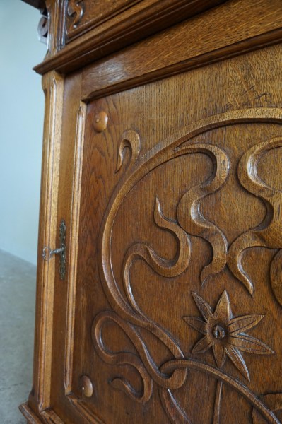 jugendstil-art-nouveau-Gustave-Serrier-Bovy-style-commode-kastje-nachtkastje-eiken-lade-chest-cabinet-bedside-oak-08