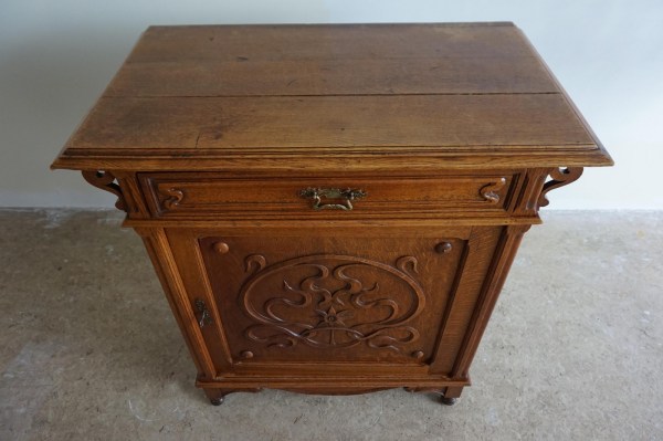 jugendstil-art-nouveau-Gustave-Serrier-Bovy-style-commode-kastje-nachtkastje-eiken-lade-chest-cabinet-bedside-oak-12