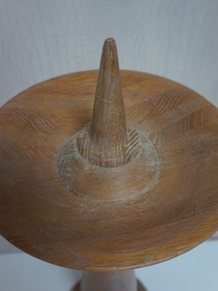 kaarsenhouder-kaarsenstandaard-kandelaar-kerkkandelaar-vintage-blank-eiken-candlestick-church-oak