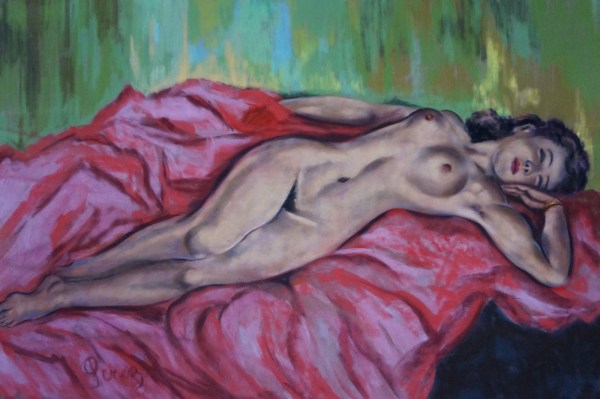 large-Nude-painting-pastel-sleeping-woman-vintage-1950s-1960s-signed-Perez-liggende-vrouw-liggend-naakt-00004