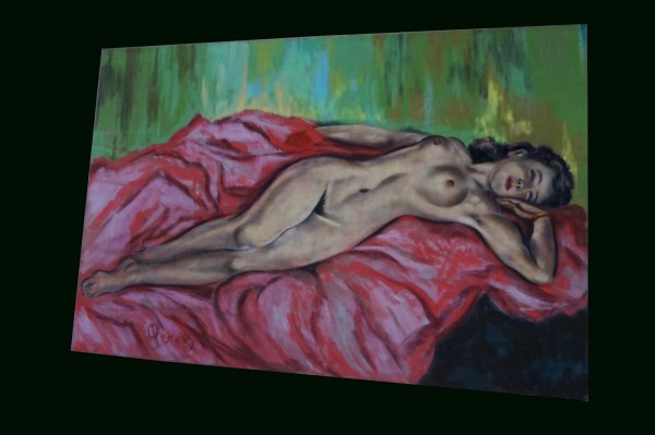 large-Nude-painting-pastel-sleeping-woman-vintage-1950s-1960s-signed-Perez-liggende-vrouw-liggend-naakt-00005
