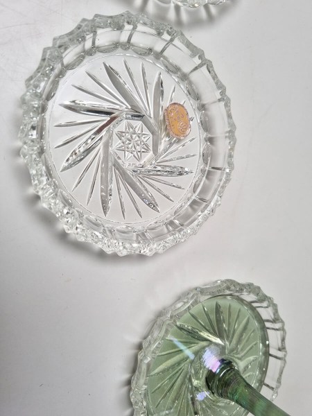  Sottobicchieri Cristallo Bohemia Glass Cecoslovacchia – Set da 12 Mid-Century