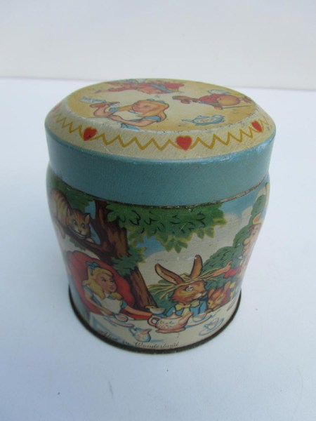 Vintage Blik Alice in Wonderland Thorne's Premier Toffee Tin Box