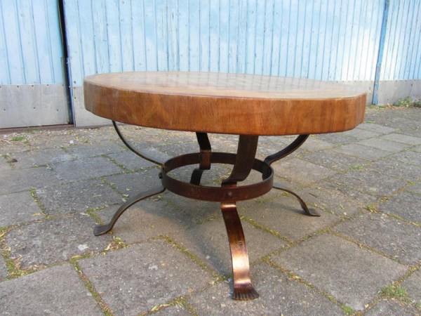 Vintage design boomstam tafel, salontafel, trunk table