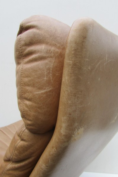 vintage-leren-fauteuil-poef-voetenbank-lounge-swivel-chair-ottoman-midcentury-modern-leather-patina-cognac