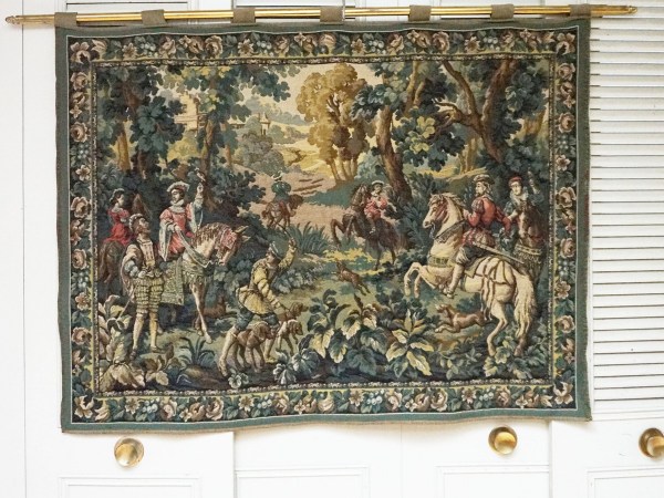 wandtapijt-wandkleed-jacht-valkenjacht-dames-paard-tapestry-hunting-falconry-women-noblewomen-horse-aubusson