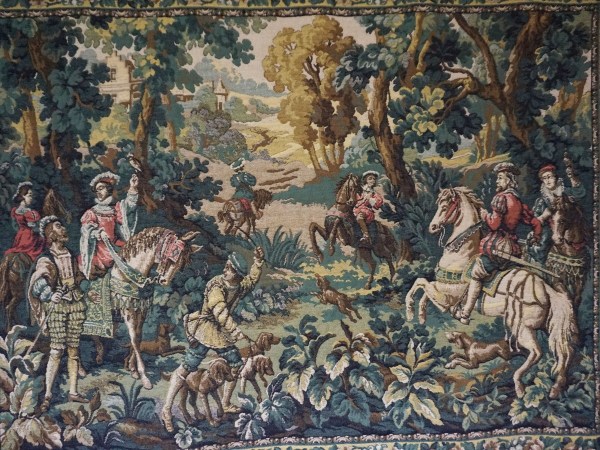 wandtapijt-wandkleed-jacht-valkenjacht-dames-paard-tapestry-hunting-falconry-women-noblewomen-horse-aubusson