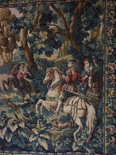 wandtapijt-wandkleed-jacht-valkenjacht-dames-paard-tapestry-hunting-falconry-women-noblewomen-horse-aubusson