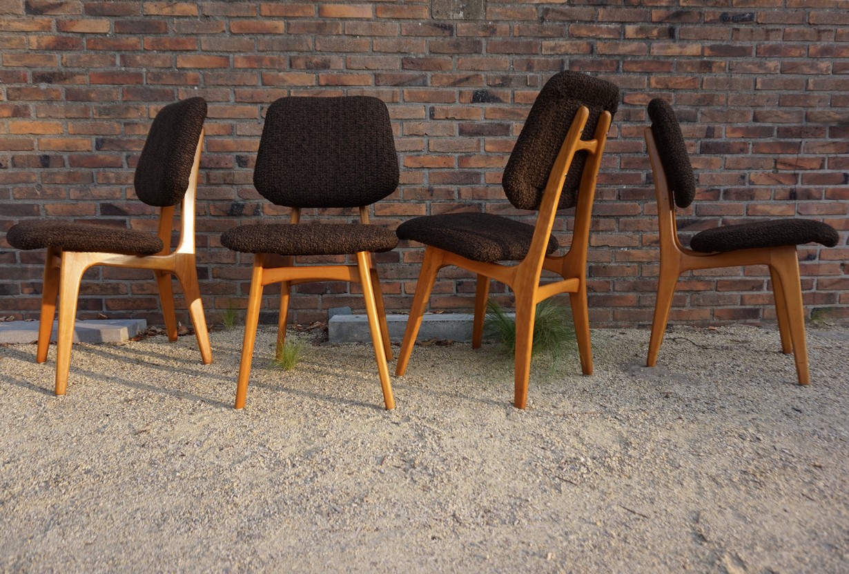 pion voorspelling milieu Vintage Scandinavische stoelen, eetkamerstoelen in beukenhout